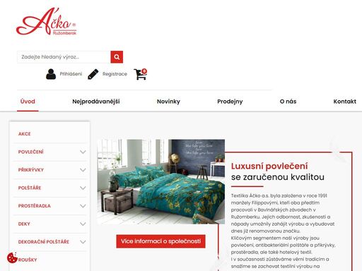 povlečení áčko - široký výběr luxusního povlečení od tradičního československého výrobce! vyberte si z nabídky povlečení a příslušenství.
