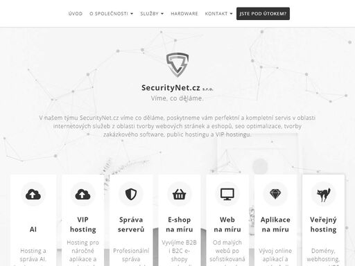 securitynet.cz vám poskytne kompletní servis v oblasti internetových služeb. nabízíme tvorbu webových stránek a eshopů, zakázkového software, seo optimalizaci, webhosting.