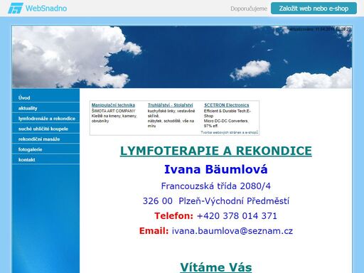 lymfoterapie a rekondice,lymfoterapie,rekondice,plzeň,masáže,poliklinika,slovany,poliklinika slovany,ivana,bäumlová,ivana bäumlová,zdravotnictví,lymfodrenáž,lymfodrenáže,lymfo lymfoterapie a rekondice plzeň