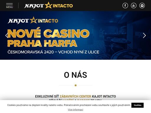 kajot intacto - exkluzivní síť zábavných center kajot intacto přináší napětí a radost ze hry. herny, kasina, vlt, rulety, poker sport bary.