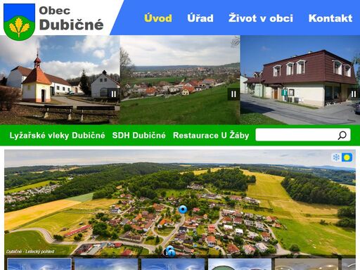 oficiální stránky obce dubičné