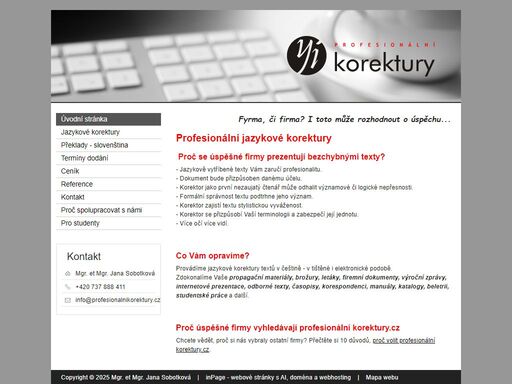potřebujete rychlou a kvalitní jazykovou korekturu brožurky, letáku, odborného článku, výroční zprávy či jiného českého textu? profesionální korektury.cz váš text odborně zkontrolují a zajistí vám prvotřídní servis.