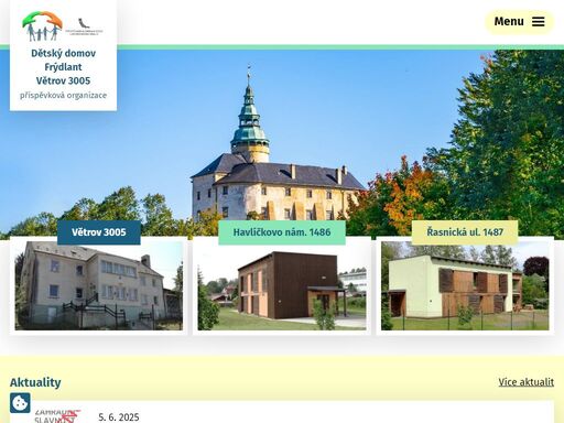 zařízení má 3 budovy: větrov 3005, havlíčkovo náměstí 1486, ul. řasnická 1487, frýdlant. vedení zařízení je umístěno v budově na větrově. kapacita zařízení je 32 lůžek. zjistěte o nás více.