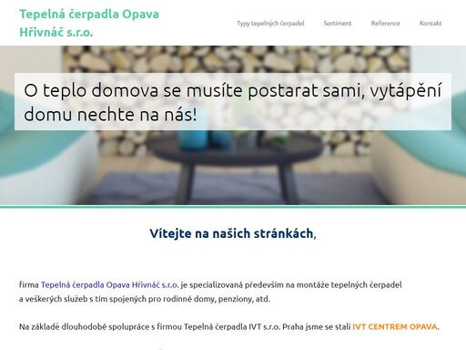 tepelná čerpadla opava - ivt centrum, prodej, montáž a servis tepelných čerpadel. montáže v programu zelená úsporám.