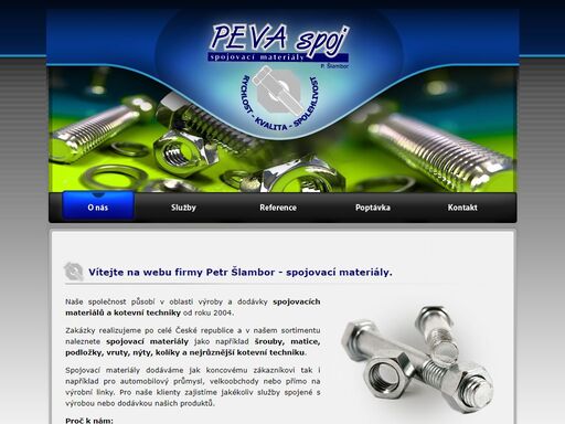 peva spoj, nabízíme široký sortiment spojovacího materiálu a kotevní techniky.