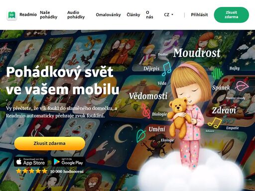 vy čtete nahlas, my přidáváme zvuky. kouzelná mobilní aplikace pro android a ios.