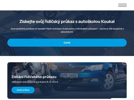 autoškola pavel koukal provádí výuku a výcvik ve východočeském městě vysoké mýto, okrese ústí nad orlicí a přilehlém okolí. nabízíme řidičské oprávnění b, a a a2.
