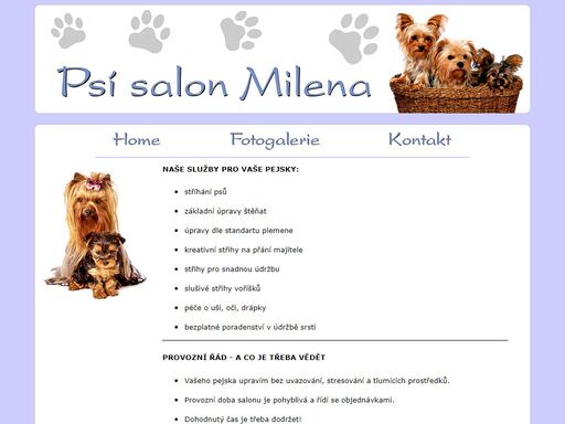 psí salon, stříhání psů, psí lázně