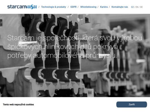 starcam je společností, která svou výrobou špičkových hliníkových dílů pokrývá potřeby automobilového průmyslu.