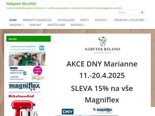    
akce dny marianne 11.-20.4.2025   
sleva 15% na vše magniflex   
   
   
   
akce: objednat můžete kdykoliv na tel.: 602 709 719   
            zdravé...