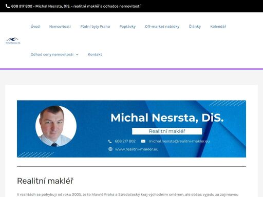 realitní makléř a odhadce nemovitostí, praha a středočeský kraj, prodej a pronájem nemovitostí, pozemky, developerské projekty, činžovní domy