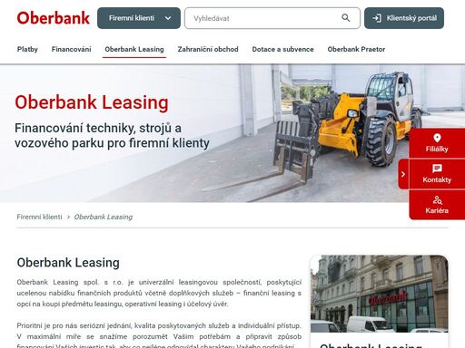 oberbank leasing spol. s r.o. se opírá o tým zkušených investičních poradců a o stabilní zázemí rakouské bankovní skupiny oberbank ag.