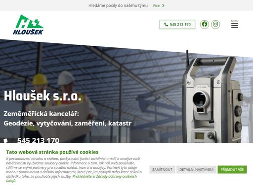 profesionální zeměměřické práce nabízí geodetická kancelář hloušek s.r.o. brno. naše pobočky naleznete také ve městech dačice, hostěradice a polička.