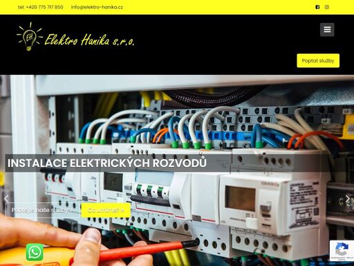 elektromontáže hanika, elektrické rozvody, instalace, rekonstrukce, +420 775 717 850, brno a okolí. fve, ezs, revize, led, inteligentní dům.