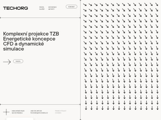 techorg - projektantská firma se zaměřením na koordinaci, vytápění/chlazení a vzduchotechniku.