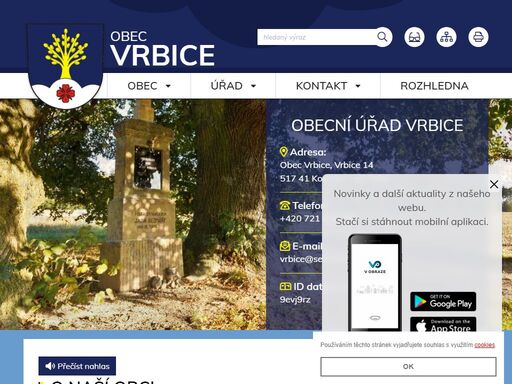oficiální stránky obce vrbice