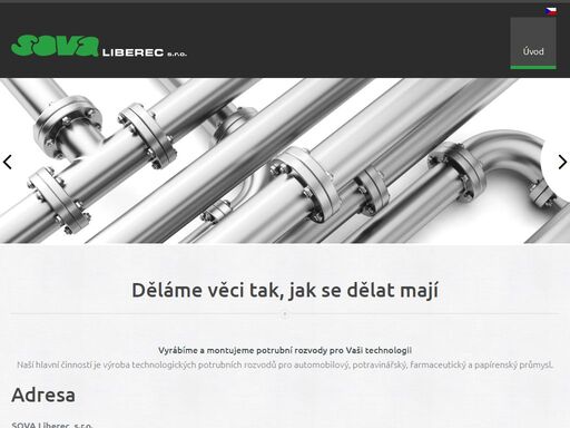 sova liberec - lakovací linky, potrubí
