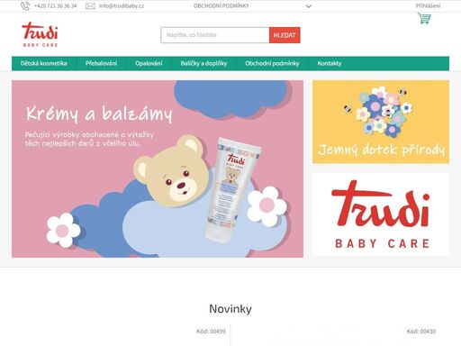 italská dětská kosmetika trudi baby. jemná a delikátní, s dotekem toho nejlepšího ze včelího úlu. díky své jemnosti jsou výrobky trudi baby zvláště vhodné pro každodenní mytí i péči o ty nejmenší děti. od dětské koupele po přebalování.