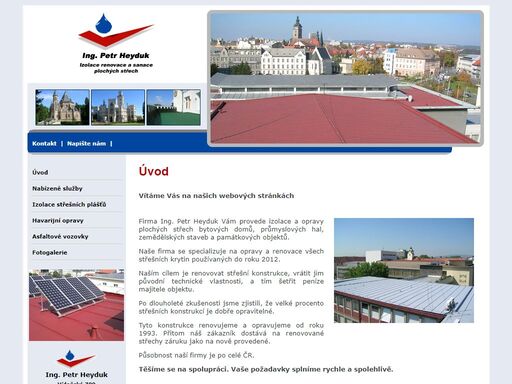 ing. petr heyduk, hydroizolace, renovace, sanace, nátěry plochých střech