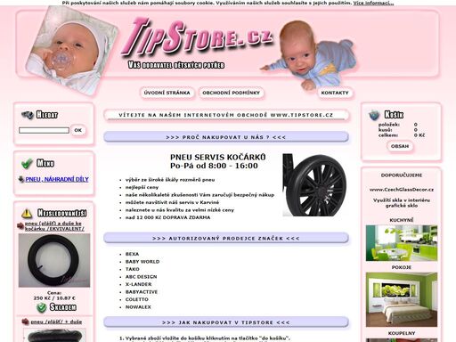 tipstore - váš dodavatel dětských potřeb