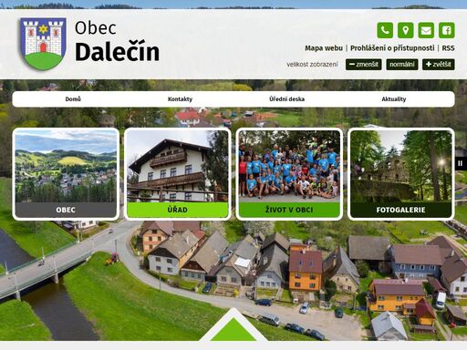 dalečín,obec dalečín,obecní úřad dalečín oficiální webové stránky obce dalečín