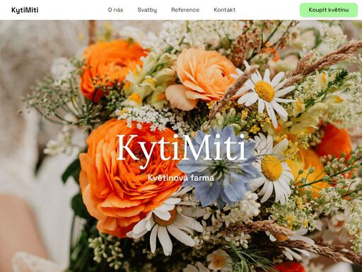 kytimiti - květinová farma nabízející svatební květiny a kytice na míru. ekologický přístup a osobní příběh v každé květině.