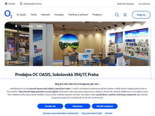 prodejna praha - oc oasis, sokolovská 394/17. o2 služby, telefony, zařízení a příslušenství nebo profesionální podpora a spoustu dalšího, to nabízejí všechny naše značkové prodejny.