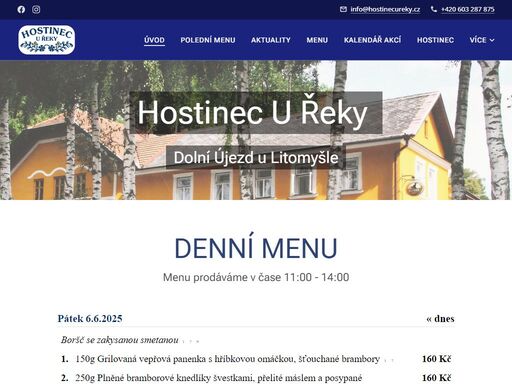 menu prodáváme v čase 11:00 - 14:00