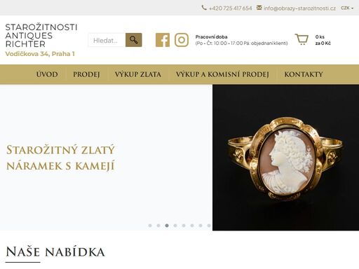starožitnosti antiques richter vodičkova 34 naše galerie - starožitnosti antiques richter - se nachází v samém centru prahy. nabízíme pestrý výběr sta...