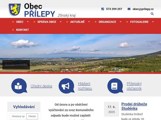 oficiální stránky obce přílepy