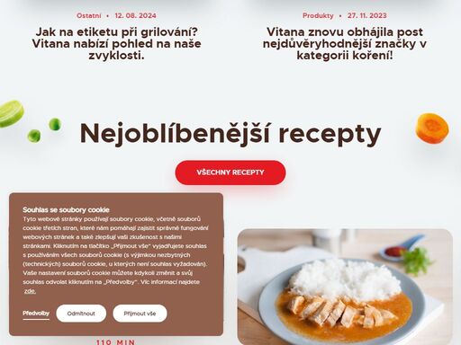 vitana vám přináší ty nejlepší recepty a produkty, abyste mohli žít naplno a hlavně s chutí!