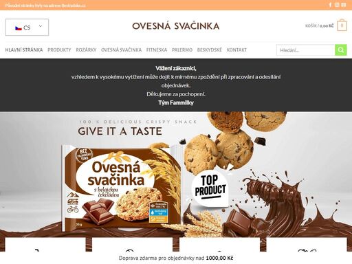 jedete na výlet, do práce nebo nebo hledáte svačinku pro vaše dítě do školy? s ovesnou svačinkou nebudete mít nikdy hlad!