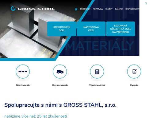 kompletní sortiment oceli a hutního materiálu, gross stahl, s.r.o., praha