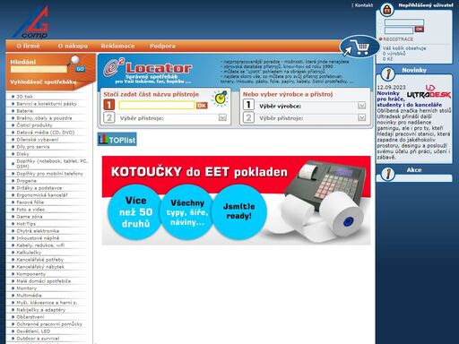 specialista na spotřební materiál - inkousty, tonery, papíry, cd, dvd a počítačové doplňky - spotřební materiál pro výpočetní techniku, pc doplňky