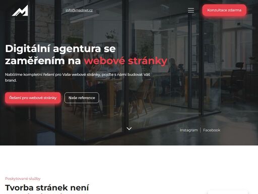 madnet | s našimi kreativními řešeními pro webové stránky, grafiku a správu sociálních sítí se stanete online lídrem ve vašem oboru. neváhejte se nám ozvat!