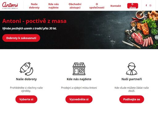 jihočeské kvalitní uzeniny a masné výrobky od "antoniho" - šunky, salámy, špekáčky a ještě mnohem víc...