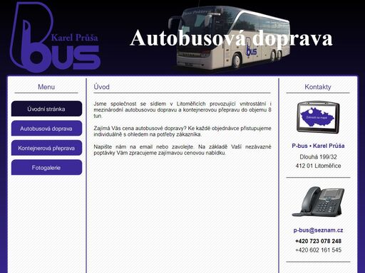 autobusová doprava a kontejnerová přeprava