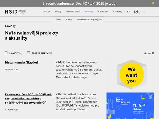 rozvojová regionální agentura msid usiluje o rozvoj moravskoslezského kraje a využití jeho potenciálu pro podnikání, život i ekologickou soběstačnost.
