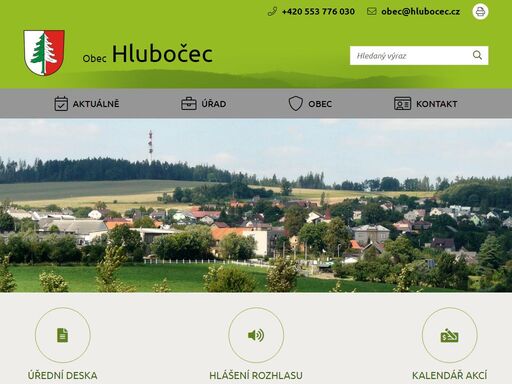 oficiální stránky obce hlubočec
