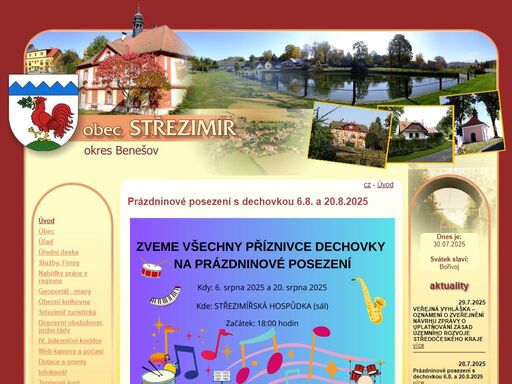 oficiální webové stránky obce střezimíř