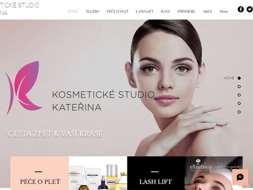 kosmetické studio kateřina, péče o pleť, kosmetika biologique recherche, nejnovější radiofrekvence oxygeneo, objemové řasy diamond lashes, omlazení pleti