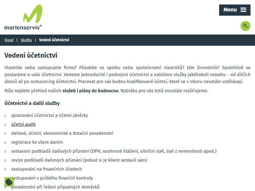 marienservis s.r.o. - účetnictví, daně, mzdy, poradenství. mariánské lázně.