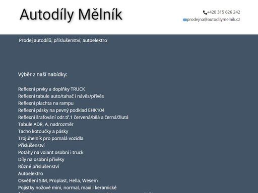 prodej náhradních dílů automobilů