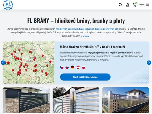 jsme český výrobce a prodejce automatických hliníkových posuvných bran, vstupních branek a plotových polí značky fl brány. vše můžete jednoduše zakoupit v našem e-shopu. 

