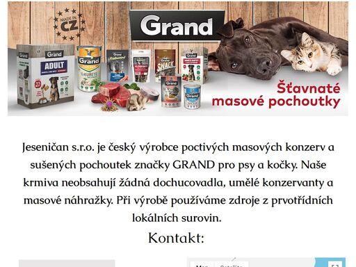 krmivo grand pro vaše domácí mazlíčky. rozmanitá paleta čerstvé výživy a sušených pochoutek, které mají vynikající vlastnosti.