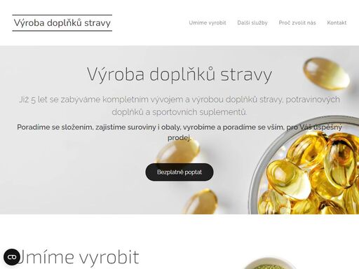 výroba doplňků stravy