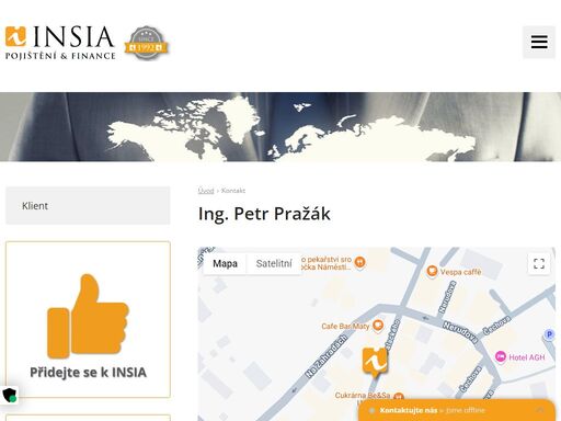 insia a.s. praha. jste makléř nebo zájemce o pojištění? kontaktujte naše specialisty nebo se na nás obraťte přes kontaktní formulář.