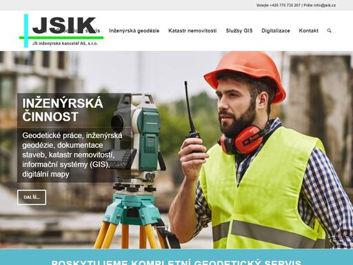 geodetické práce, inženýrská geodézie, dokumentace staveb, katastr nemovitostí, průběh inženýrských sítí, informační systémy (gis), digitalizace map, mapování