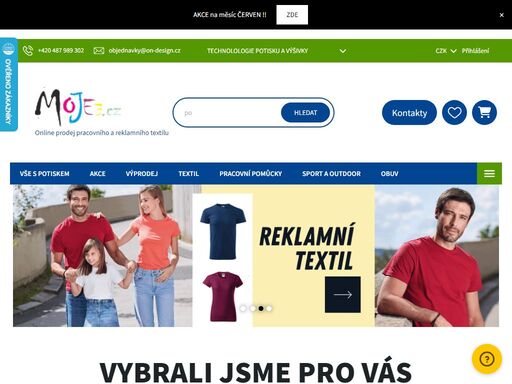 vítejte v našem obchodě. vítejte v on-design, naše společnost se specializuje  na potisk a výšivku na textil. s naší širokou škálou dodavatelů, včetně malfini, portwest, červa, canis, prabos, ardon a falk ross, jsme hrdí na kvalitu našich produktů a služeb.naším sídlem v liberci, dodáváme po celé české republice  a…