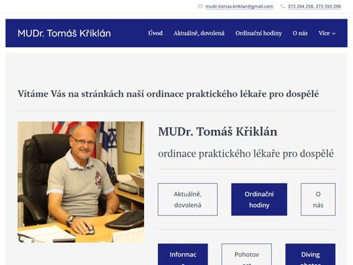 praktický lékař pro dospělé  dolní bělá, mudr. tomáš křiklán